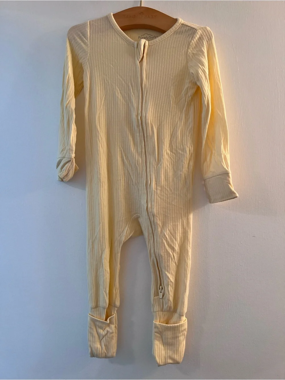 Three Carter's Purely Soft Two-Way Zip-Up Onesies
